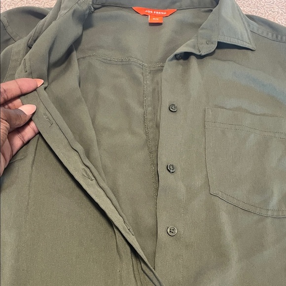 Joe Fresh Dark Green Long Sleeve Dress - Picture 5 of 8